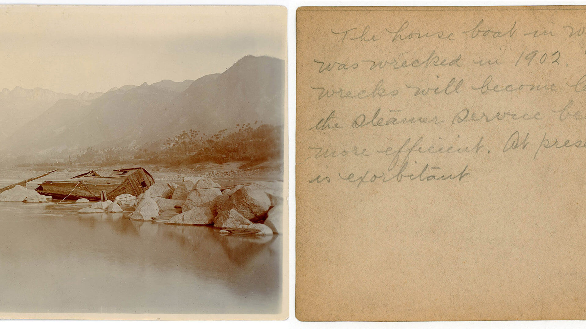The “boat wreck” photo, 1902.