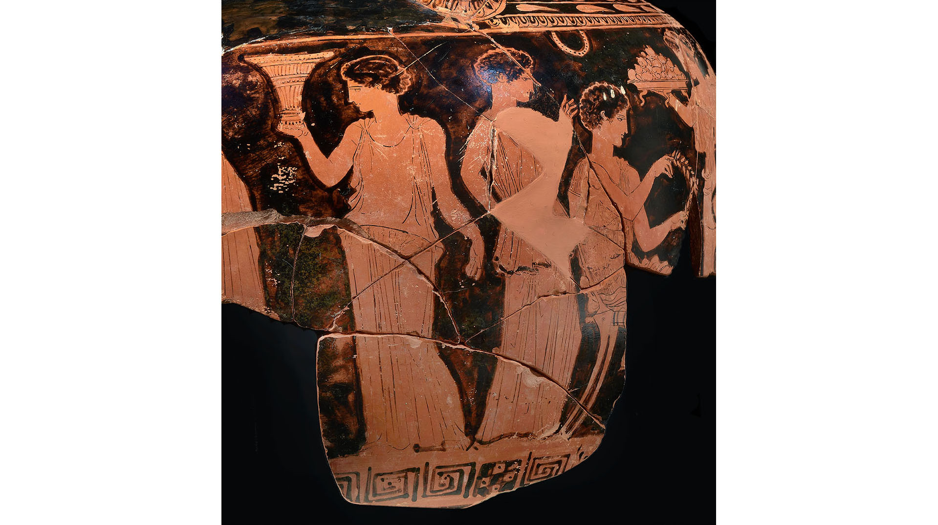 Détails d'un vase grec
