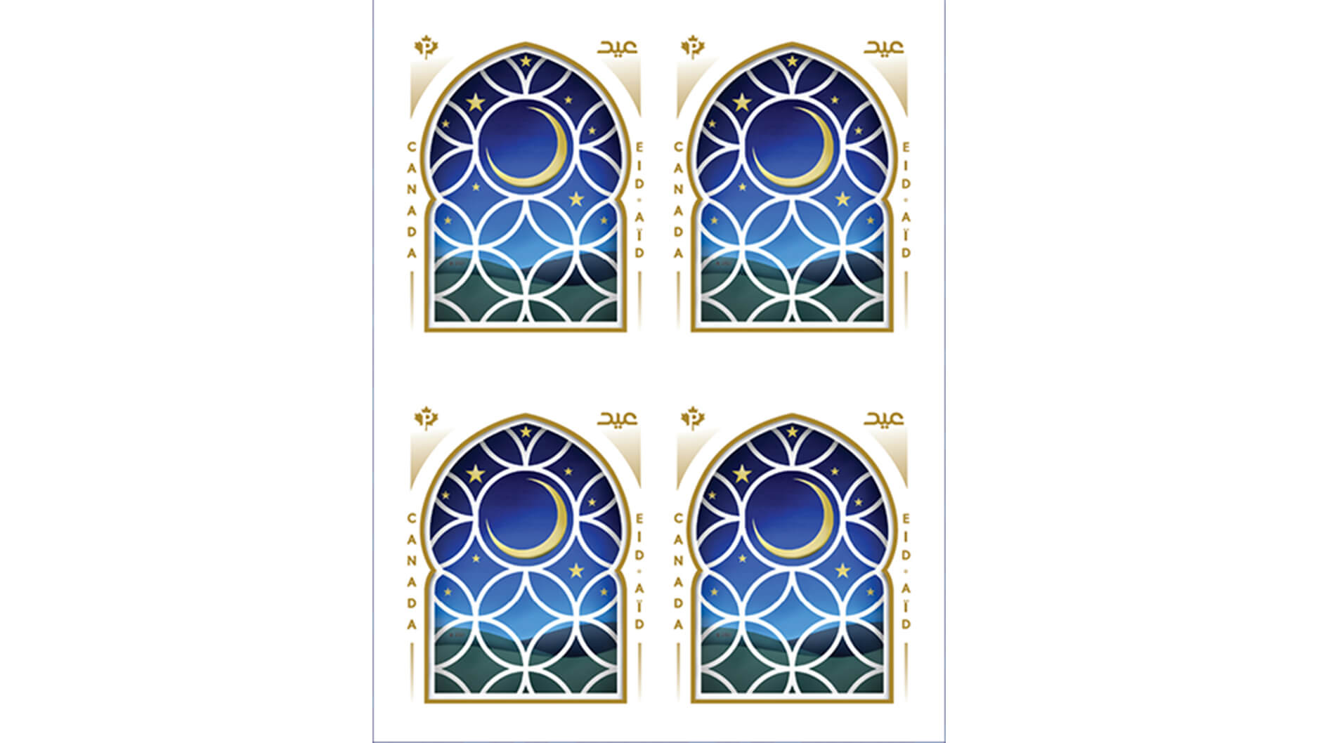 Booklet of four stamps.