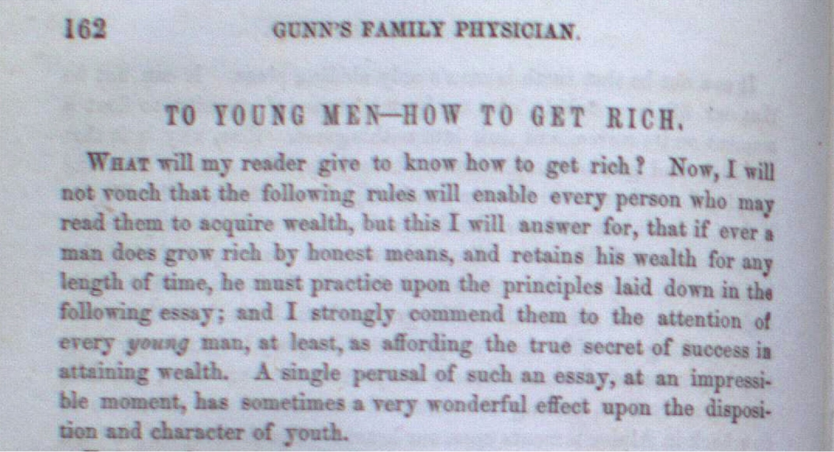 TO YOUNG MEN—HOW TO GET RICH.