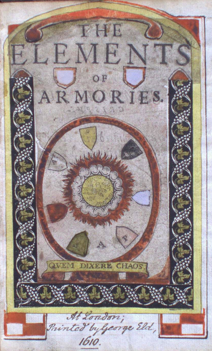 THE ELEMENTS OF ARMORIES.  THE FOUR QUADRANTS.  By Wm. John Crace 1862.
