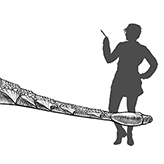 An illustration comparing Zuul's size to that of an adult woman
