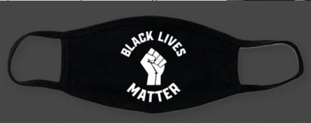 Mask by Life Is Black, Black Lives Matter.