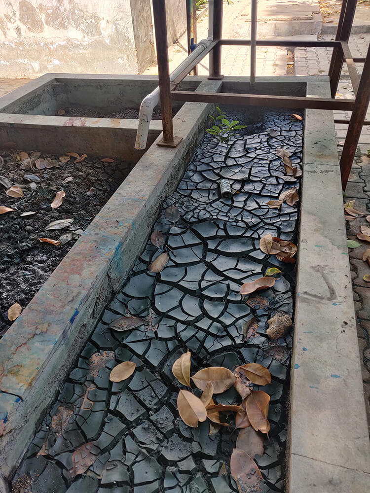 Sludge drying bed.