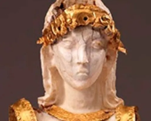 Detail of the head of the ROM 'Minoan' Goddess
