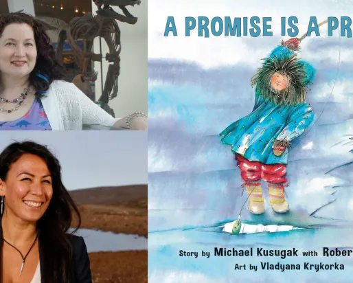 Sarah Elliott and Sarabeth Holden with A Promise is a Promise book cover.
