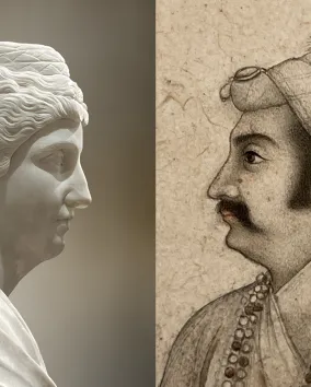 Faustina_138-141CE_933.27 and Rajput Noble_1645CE_2006.118.21