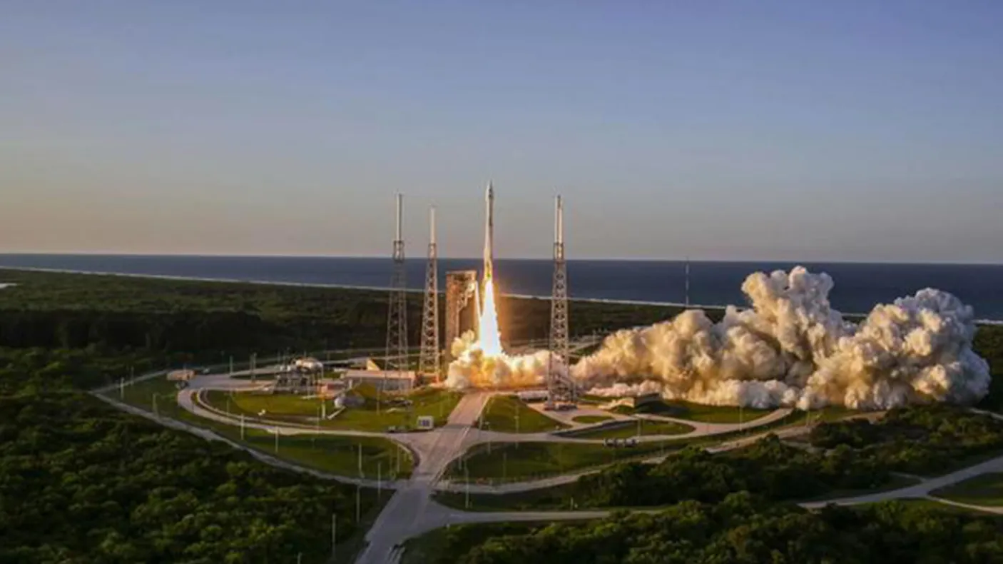 OSIRIS-REx launching from Cape Canaveral.
