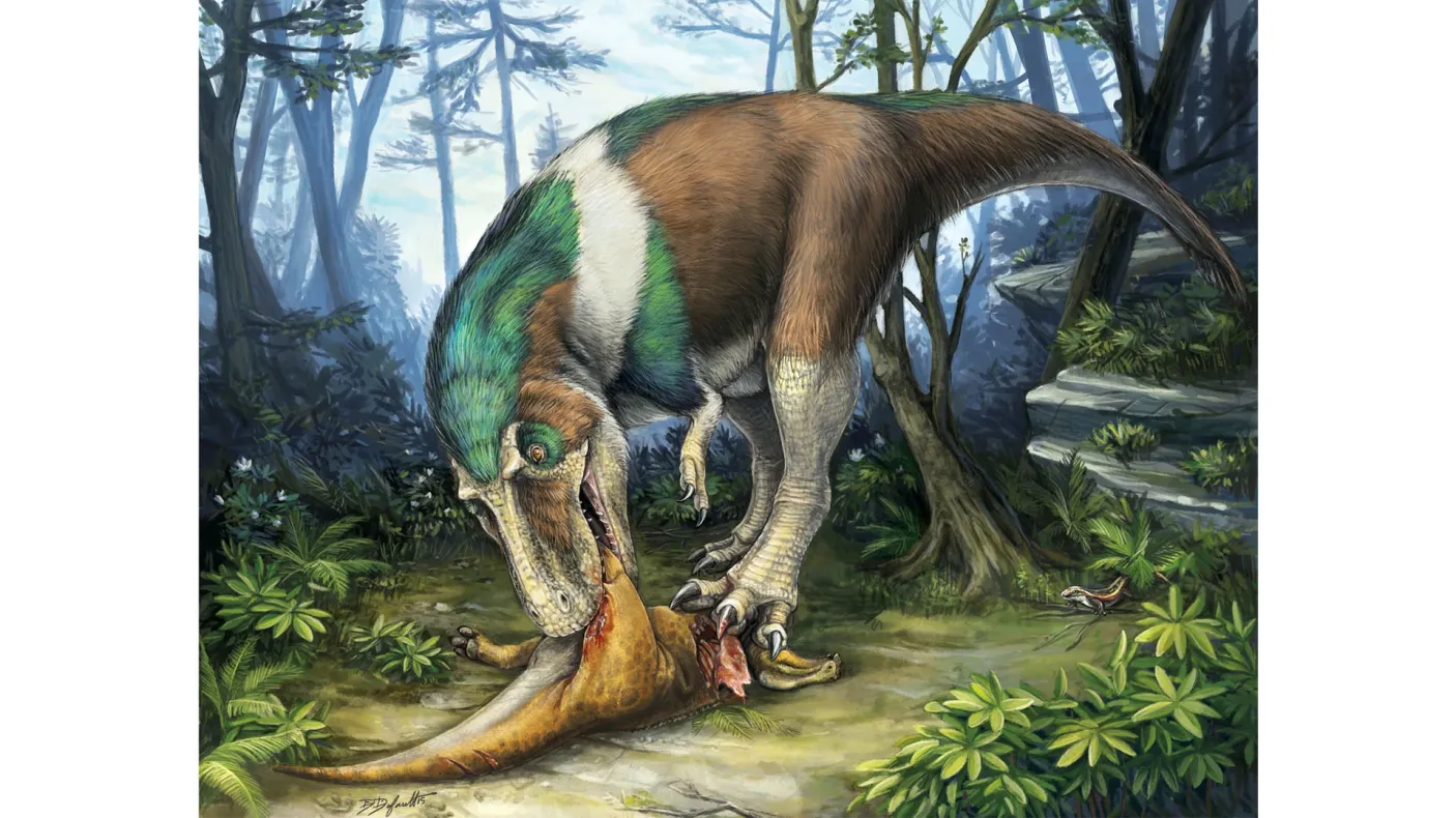 Illustration de l'alimentation des dinosaures.