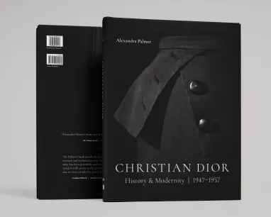 Front and back covers of the book Christian Dior: History and Modernity, 1947-1957
