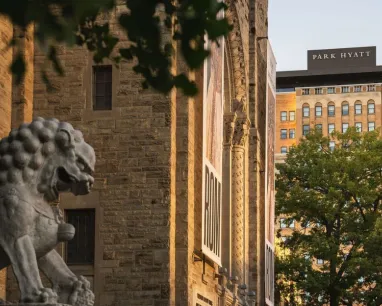 ROM with Park Hyatt Toronto in the background