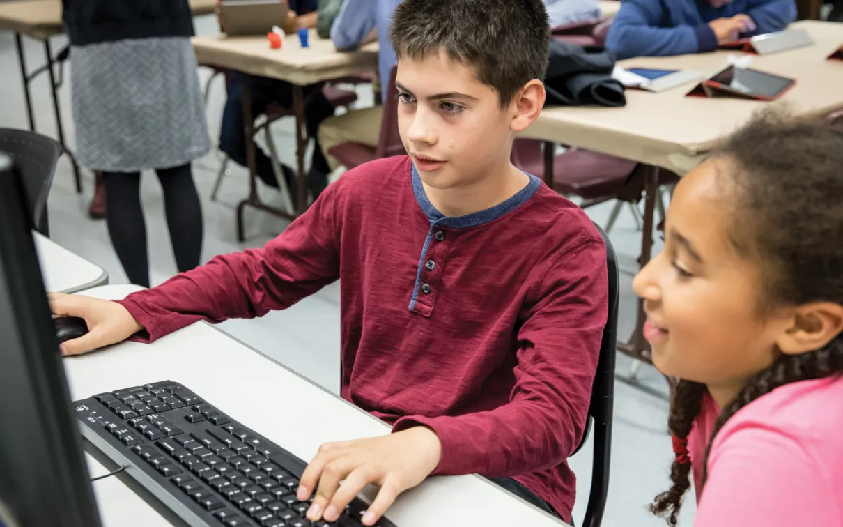 Students on computer
