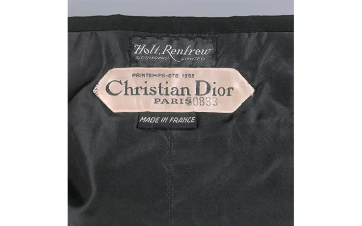 Bodice of cocktail and dinner dress: Audacieuse, Ligne A, 1955 Spring-Summer collection. Christian Dior. Made in Paris, France; worn in Canada. 1955. Silk faille. 964.152.1.A Gift of Mrs. David Meltzer.