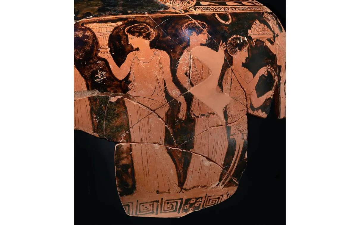 Détails d'un vase grec