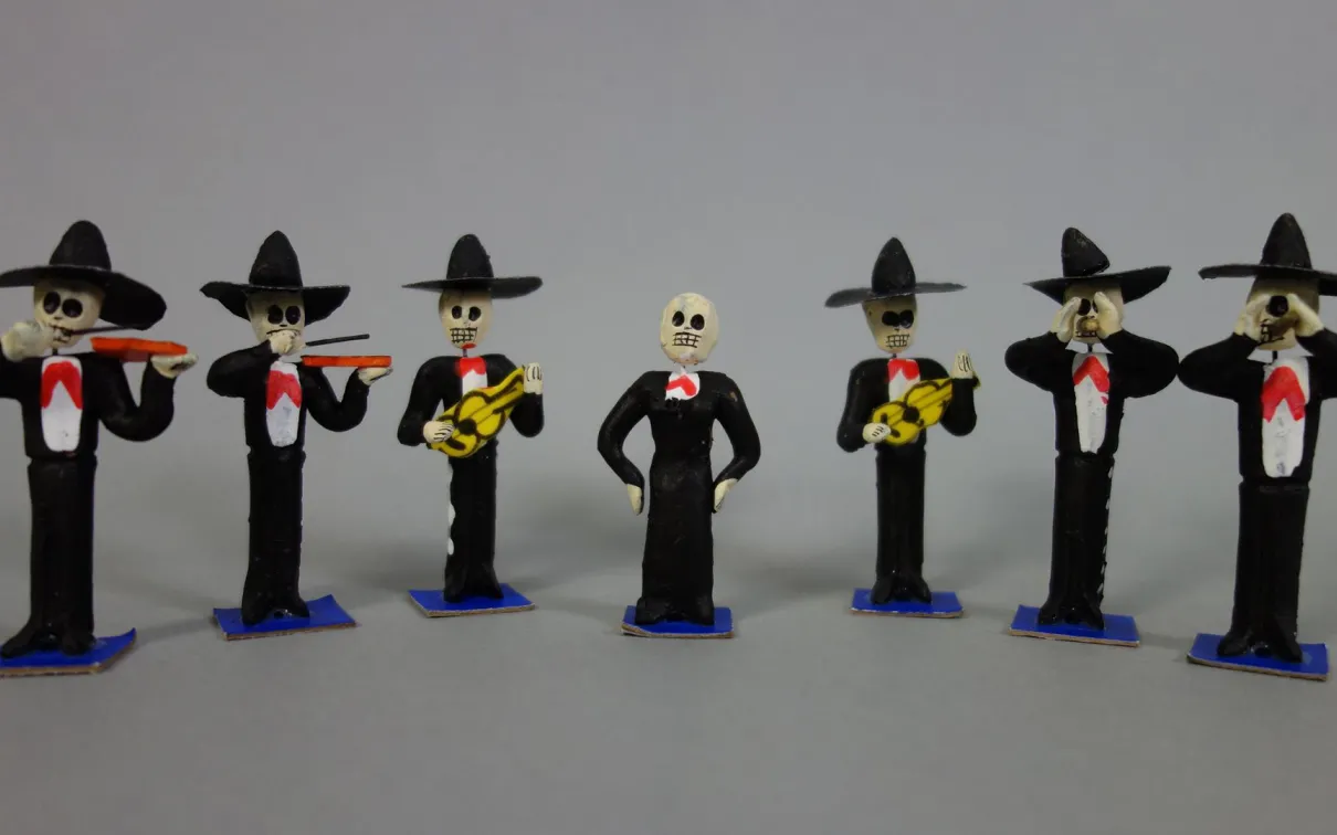 Jouet squelette mariachi