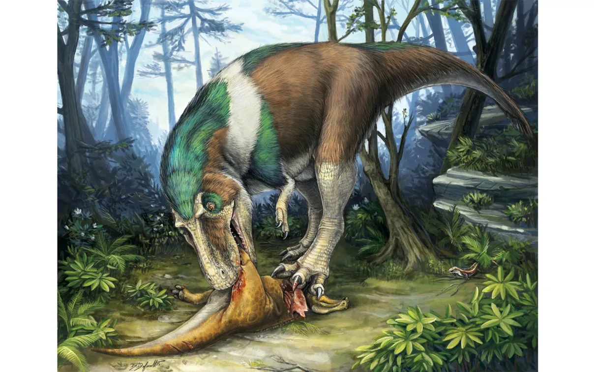 Illustration de l'alimentation des dinosaures.