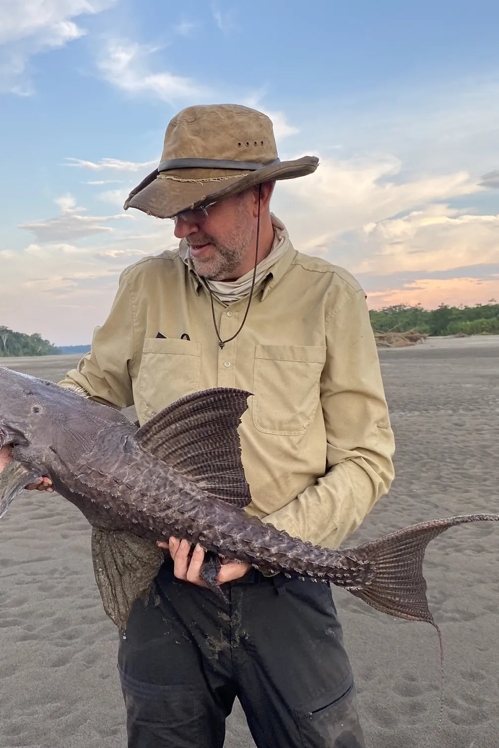 Man holding a fish