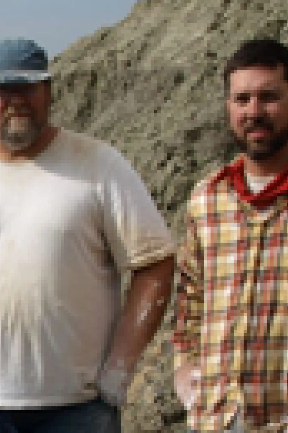 Photograph of Dr. Michael Ryan (left) and Dr. David Evans (right), co-authors of the paper describing Wendiceratops pinhornenis. Credit: Derek Larson